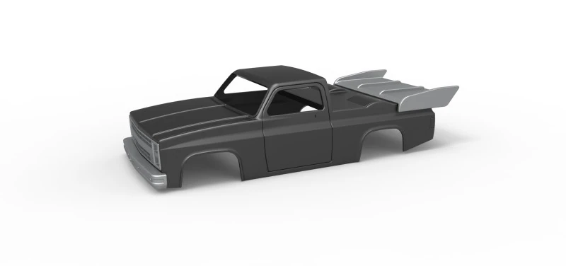 Shell of Dragster truck Scale 1 to 25 3D Print Model .c4d .max .obj .3ds .fbx .stl .blend 