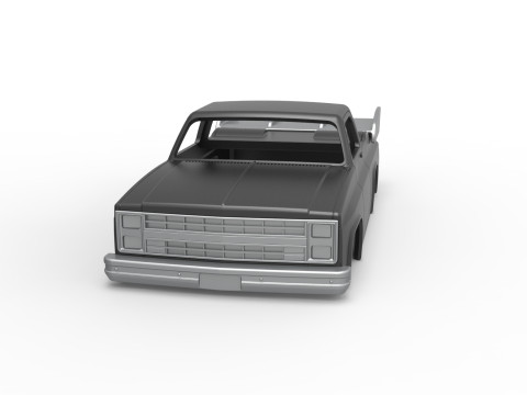 Shell of Dragster truck Scale 1 to 25 3D Print Model