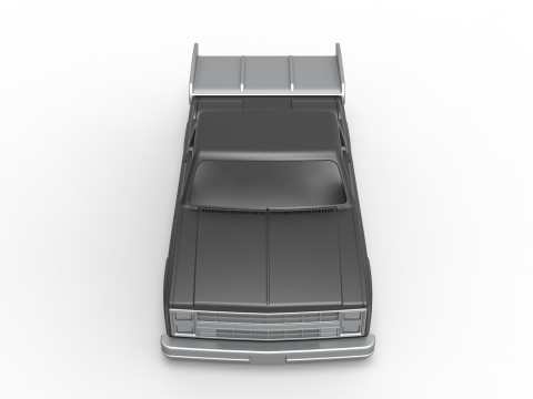 Shell of Dragster truck Scale 1 to 25 3D Print Model