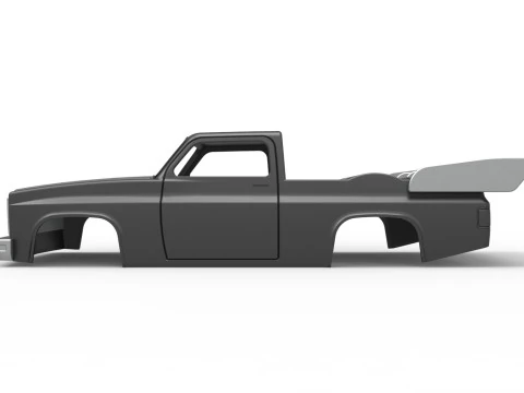 Shell of Dragster truck Scale 1 to 25 3D Print Model
