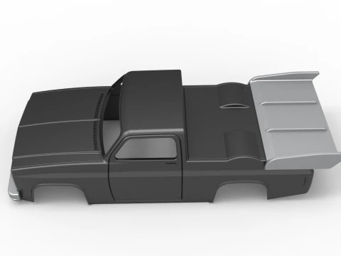 Shell of Dragster truck Scale 1 to 25 3D Print Model