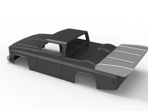 Shell of Dragster truck Scale 1 to 25 3D Print Model