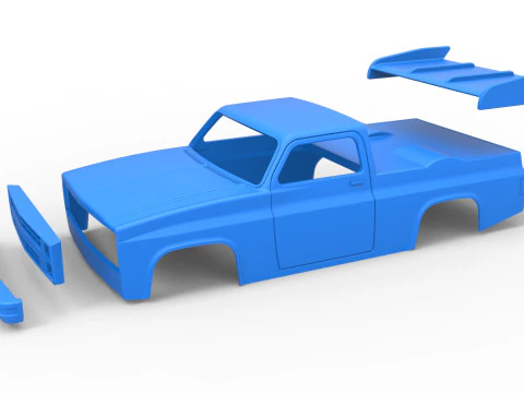 Shell of Dragster truck Scale 1 to 25 3D Print Model