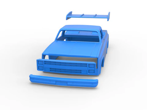 Shell of Dragster truck Scale 1 to 25 3D Print Model