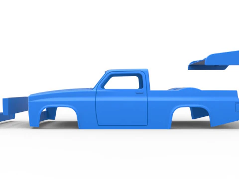 Shell of Dragster truck Scale 1 to 25 3D Print Model