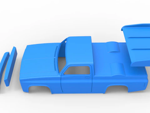 Shell of Dragster truck Scale 1 to 25 3D Print Model