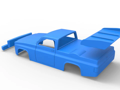 Shell of Dragster truck Scale 1 to 25 3D Print Model