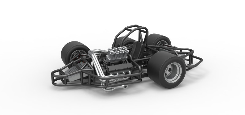 Supermodified 3-to-1 race car Base Scale 1 to 25 3D प्रिंट मॉडल .c4d .max .obj .3ds .fbx .stl .blend