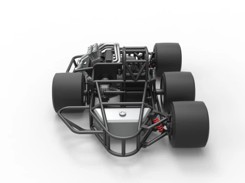 Supermodified 3-to-1 race car Base Scale 1 to 25 3D Print Model