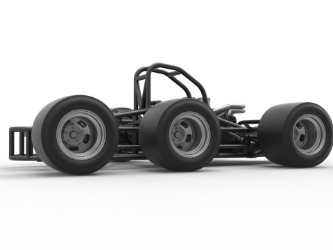 Supermodified 3-to-1 race car Base Scale 1 to 25 3D प्रिंट मॉडल