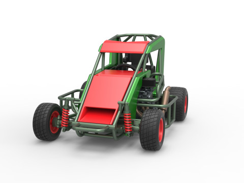 600 Micro sprint car Scale 1 to 25 3D Print Model