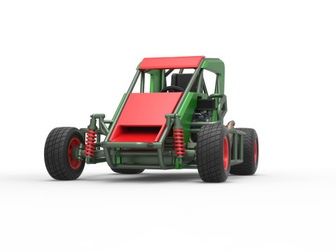 600 Micro sprint car Scale 1 to 25 3D Print Model
