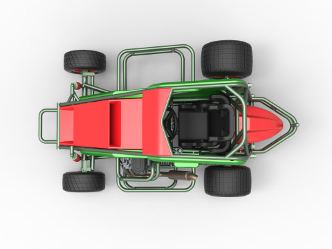600 Micro sprint car Scale 1 to 25 3D Print Model
