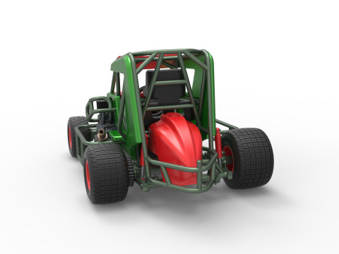 600 Micro sprint car Scale 1 to 25 3D Print Model