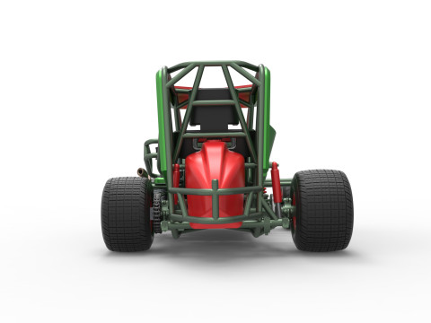 600 Micro sprint car Scale 1 to 25 3D Print Model