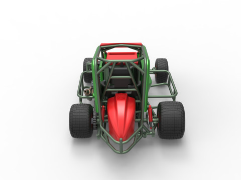 600 Micro sprint car Scale 1 to 25 3D Print Model