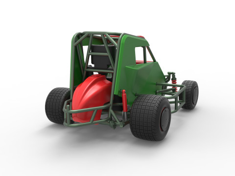 600 Micro sprint car Scale 1 to 25 3D Print Model