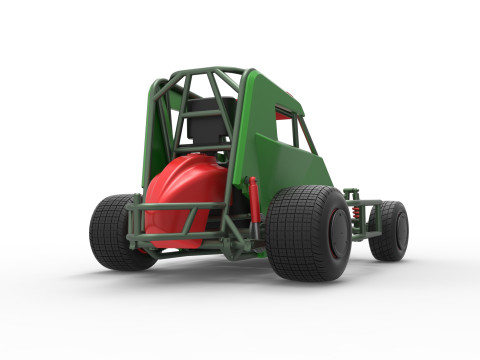 600 Micro sprint car Scale 1 to 25 3D Print Model