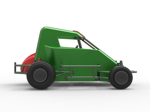 600 Micro sprint car Scale 1 to 25 3D Print Model