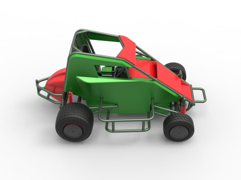600 Micro sprint car Scale 1 to 25 3D Print Model