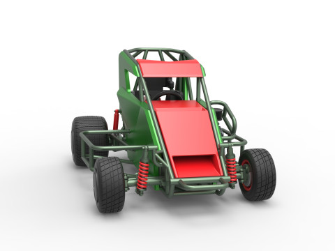 600 Micro sprint car Scale 1 to 25 3D Print Model