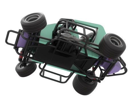 600 Micro sprint car while turning Scale 1 to 25 Modelo de Impressão 3D