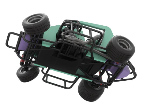 600 Mobil sprint mikro sambil memutar Skala 1 hingga 25 Model Cetak 3D