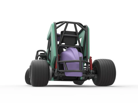 600 Mobil sprint mikro sambil memutar Skala 1 hingga 25 Model Cetak 3D