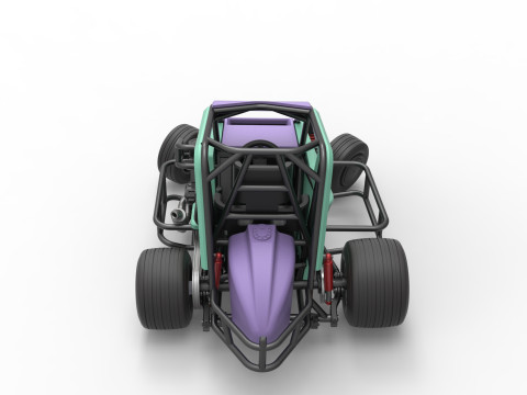600 Micro sprint car while turning Scale 1 to 25 Modelo de Impressão 3D