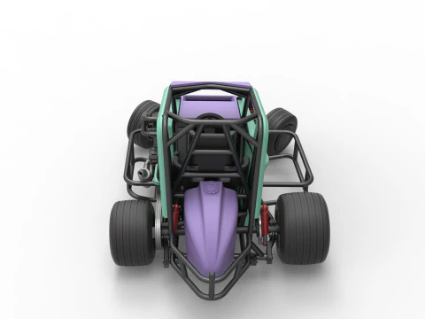 600 Mobil sprint mikro sambil memutar Skala 1 hingga 25 Model Cetak 3D