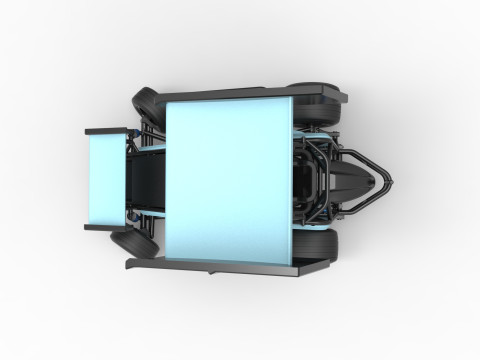 Winged 600 Micro sprint car while turning Scale 1 to 25 3D Print Model