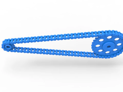 Chain drive Version 2 Scale 1 to 25 3D Print Model