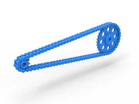 Chain drive Version 2 Scale 1 to 25 3D Print Model