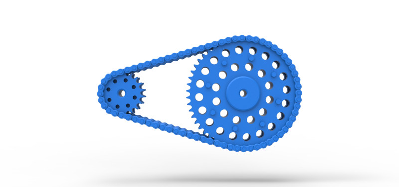 Chain drive Version 3 Scale 1 to 25 3D Print Model .c4d .max .obj .3ds .fbx .stl .blend 