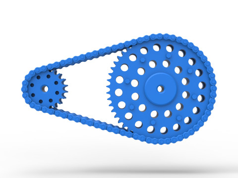 Chain drive Version 3 Scale 1 to 25 3D Принт Модель