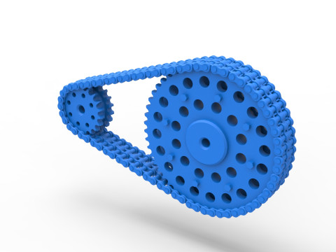 Chain drive Version 3 Scale 1 to 25 3D Print Model