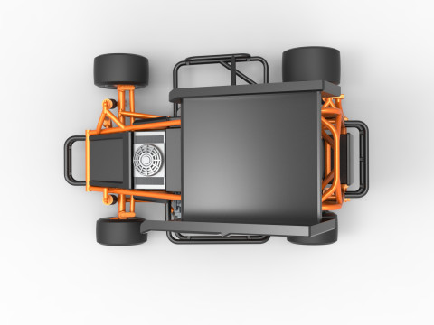 Pavement Winged 600 Micro sprint car Scale 1 to 25 3D 打印模型