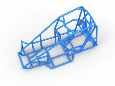 Frame of Pavement 600 Micro sprint car Scale 1 to 25 3D Print Model