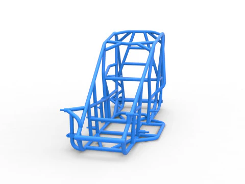 Frame of Pavement 600 Micro sprint car Scale 1 to 25 3D Print Model