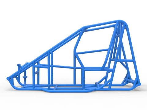 Frame of Pavement 600 Micro sprint car Scale 1 to 25 3D Print Model