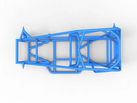 Frame of Pavement 600 Micro sprint car Scale 1 to 25 3D Print Model