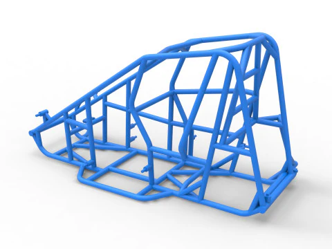 Frame of Pavement 600 Micro sprint car Scale 1 to 25 3D Print Model