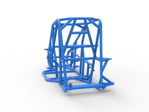 Frame of Pavement 600 Micro sprint car Scale 1 to 25 3D Print Model