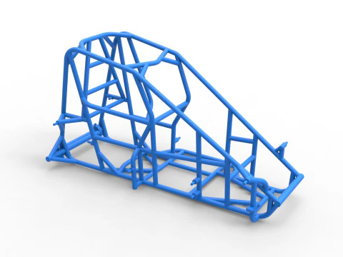 Frame of Pavement 600 Micro sprint car Scale 1 to 25 3D Print Model