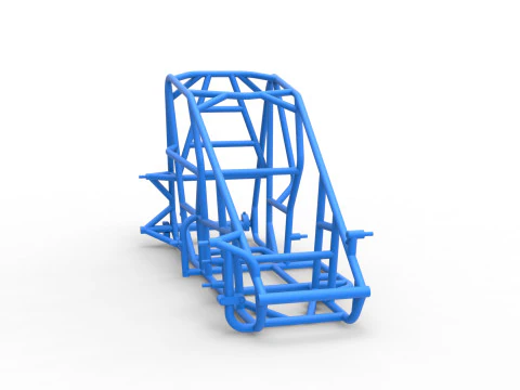 Frame of Pavement 600 Micro sprint car Scale 1 to 25 3D Print Model