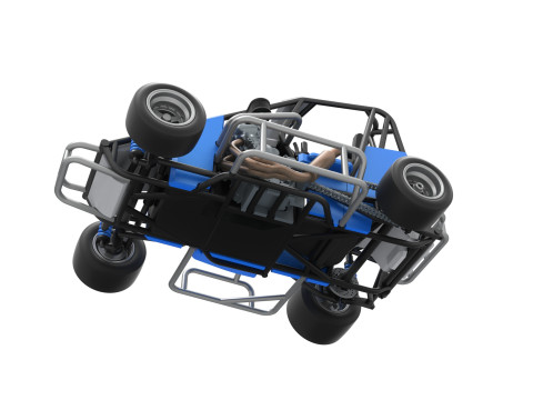 Pavement 600 Micro sprint car Scale 1 to 25 Modèles 3D en vedette