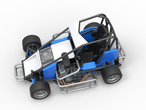 Pavement 600 Micro sprint car Scale 1 to 25 Modèles 3D en vedette