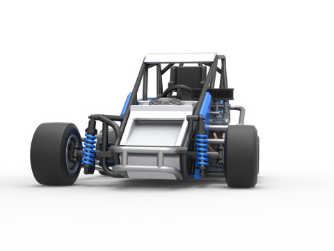 Pavement 600 Micro sprint car Scale 1 to 25 Modèles 3D en vedette