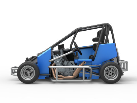 Pavement 600 Micro sprint car Scale 1 to 25 Modèles 3D en vedette