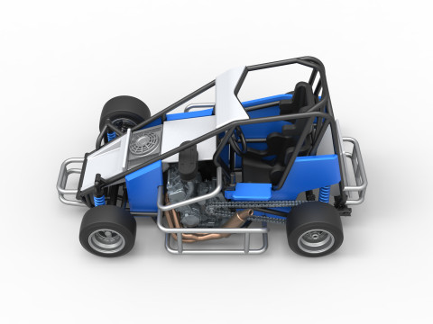 Pavement 600 Micro sprint car Scale 1 to 25 Modèles 3D en vedette